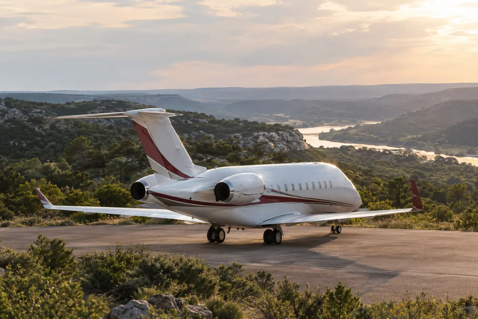 Heavy jet on the ramp