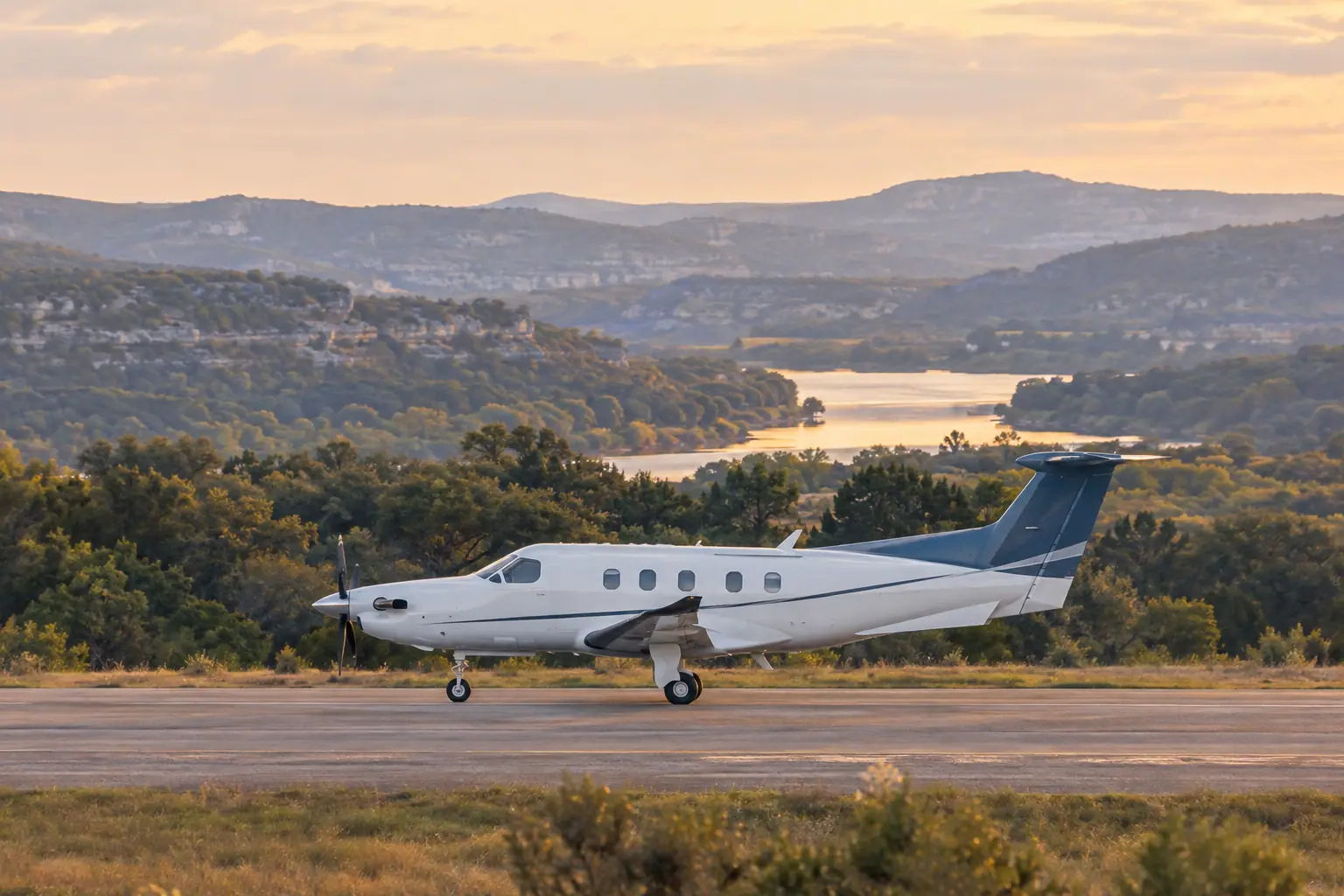 Turboprop on the ramp
